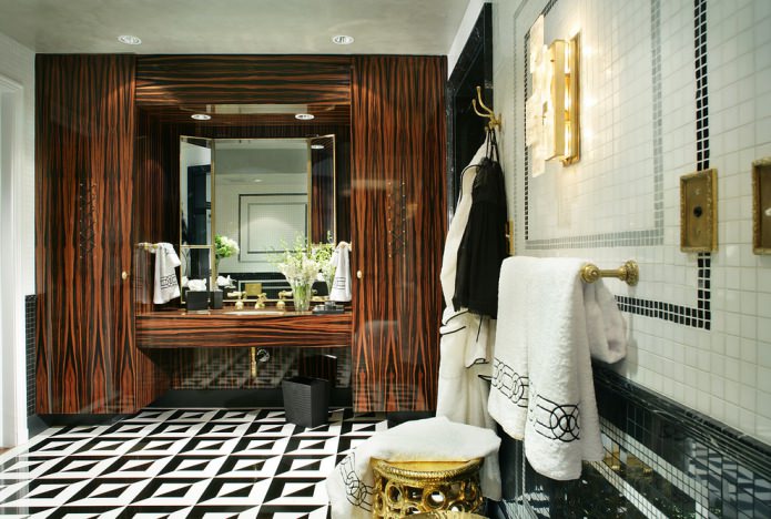 black and white pattern on the floor
