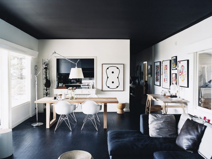 dark floor and dark ceiling