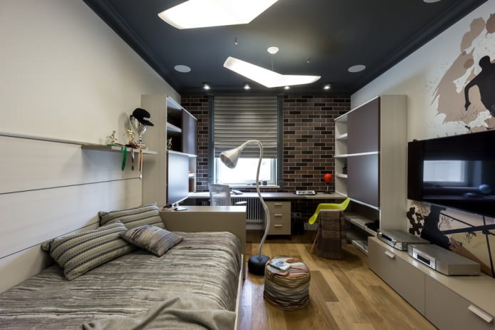 black matte canvas in a teenager's room