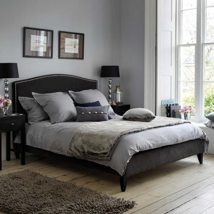 black bed base