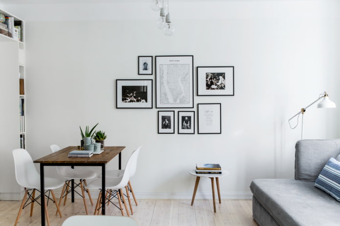 posters in dark frames