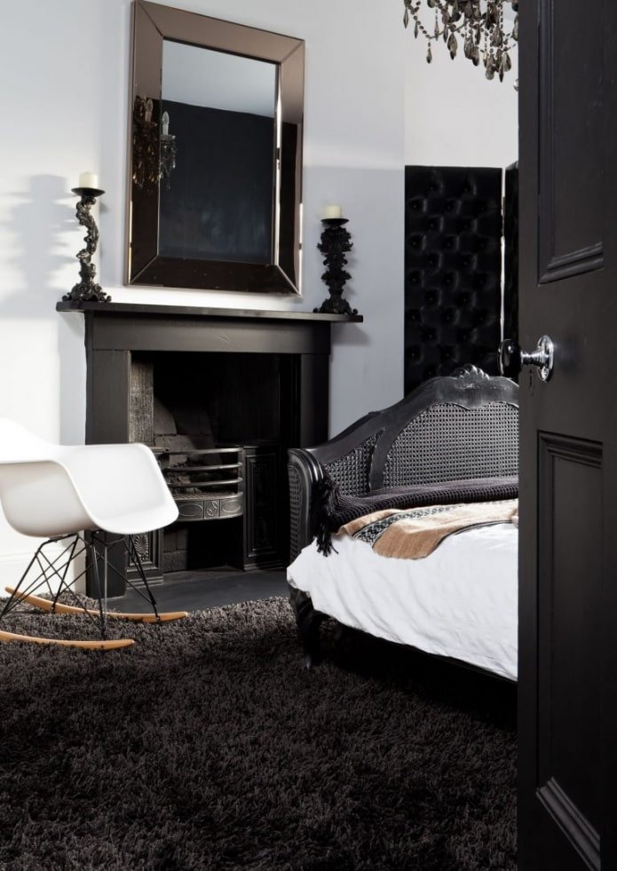 dark carpet in the bedroom