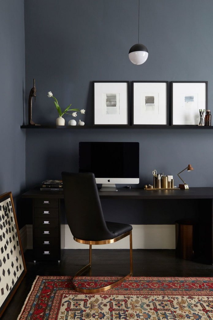 office in a dark color