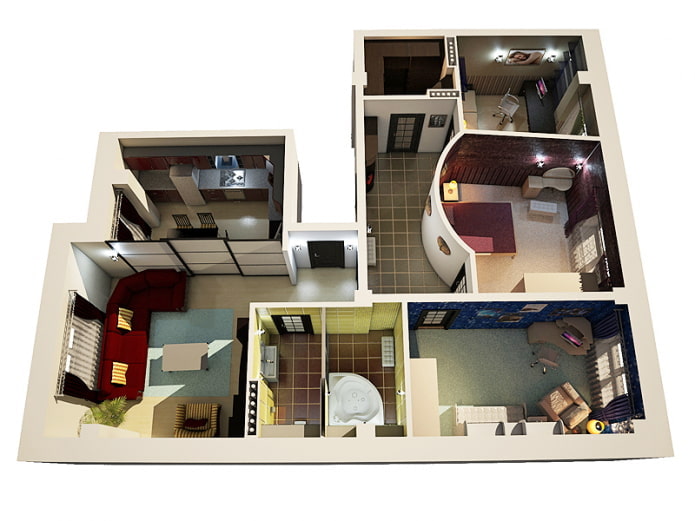 4-room apartment layout