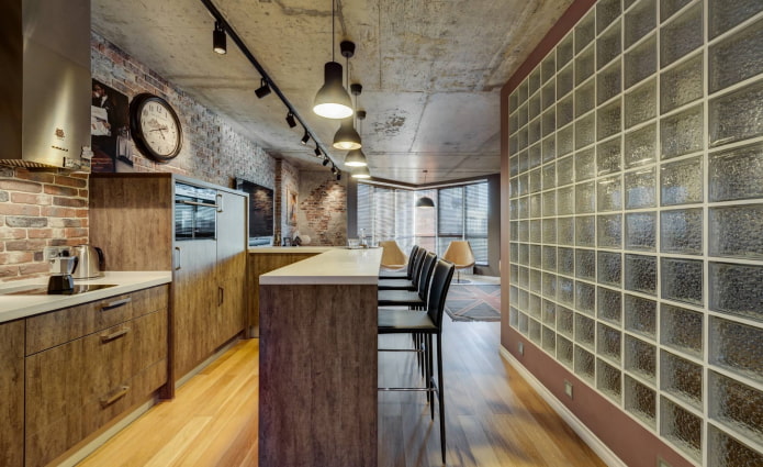 loft style glass blocks
