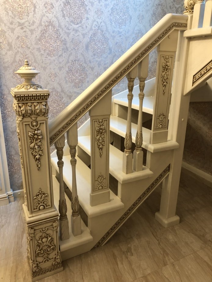 carved balusters and railings