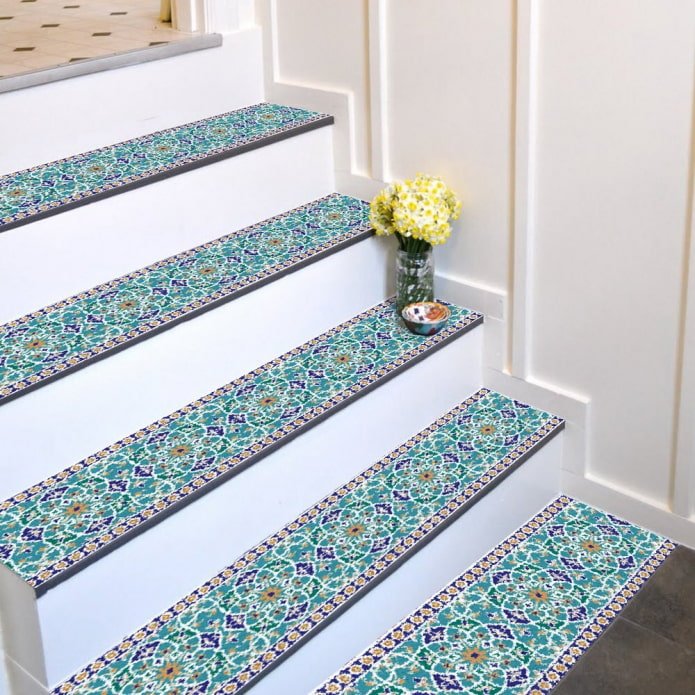 mosaic on steps