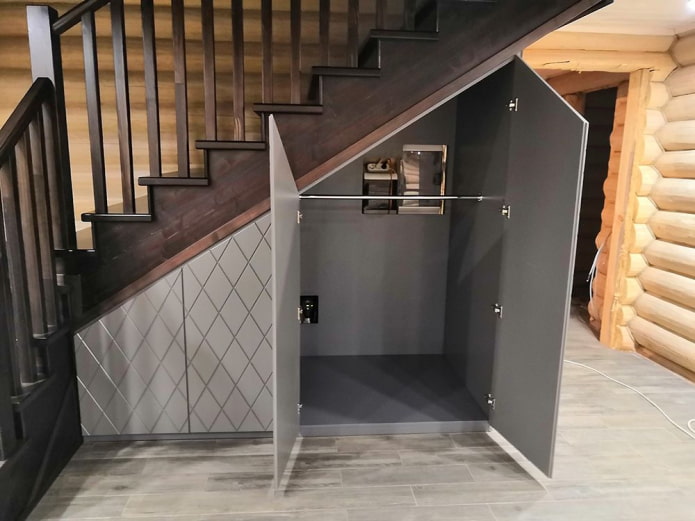 wardrobe under the stairs