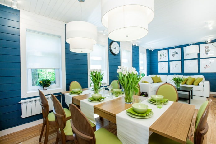 interior of the kitchen-dining room