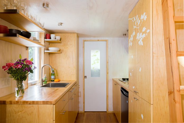 kitchen in economy class cottage