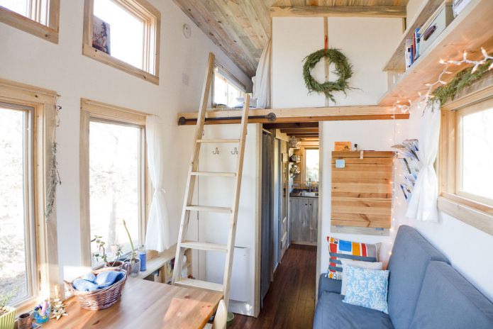 compact country house interior
