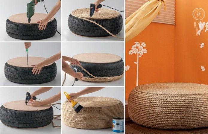 tire pouf