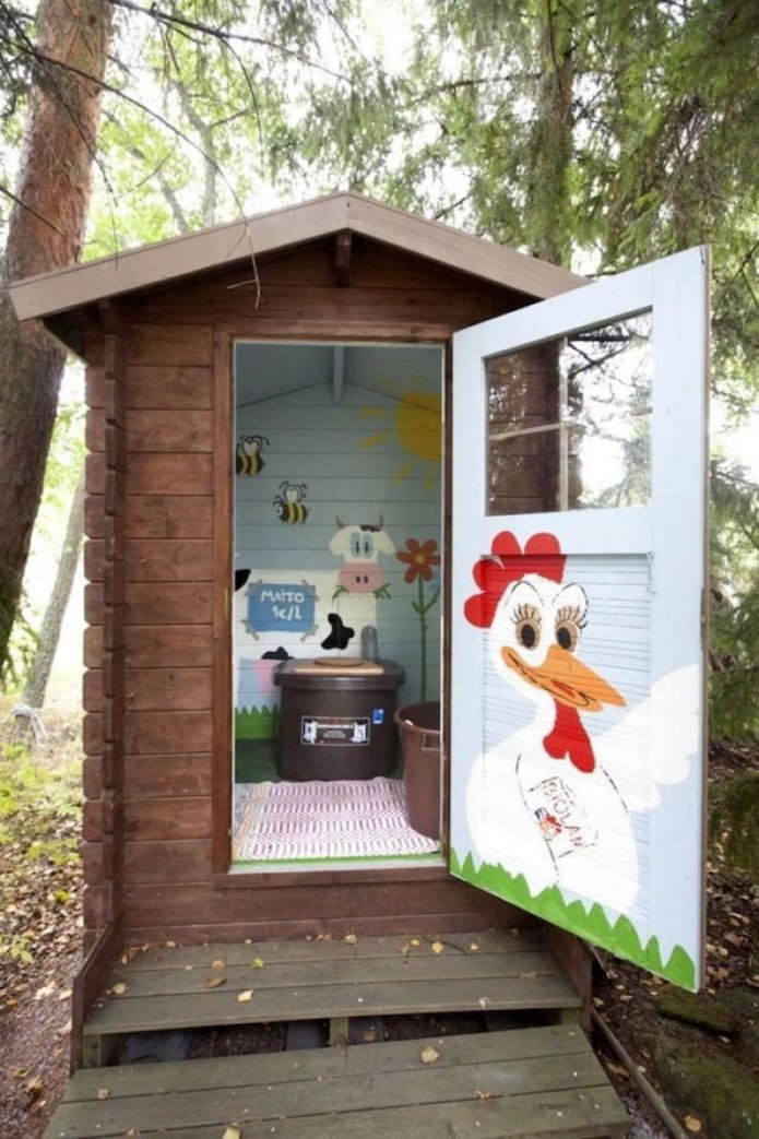 drawings inside the country toilet