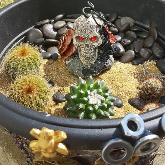 pot with steampunk decor