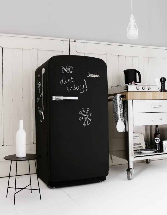 Old painted refrigerator