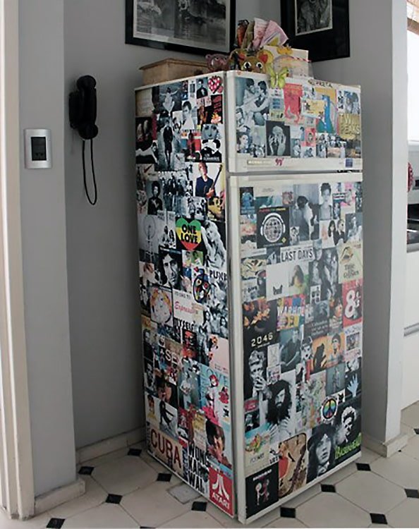 Photos on the refrigerator
