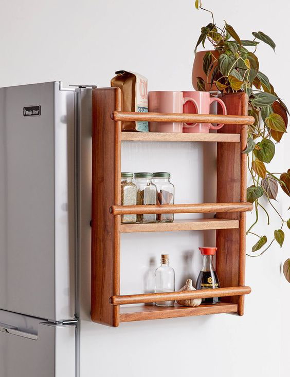 Wooden shelf