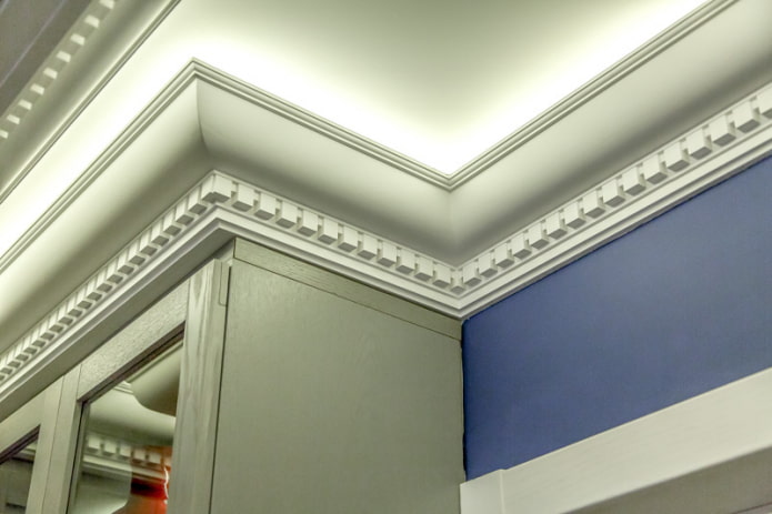stucco molding with backlight