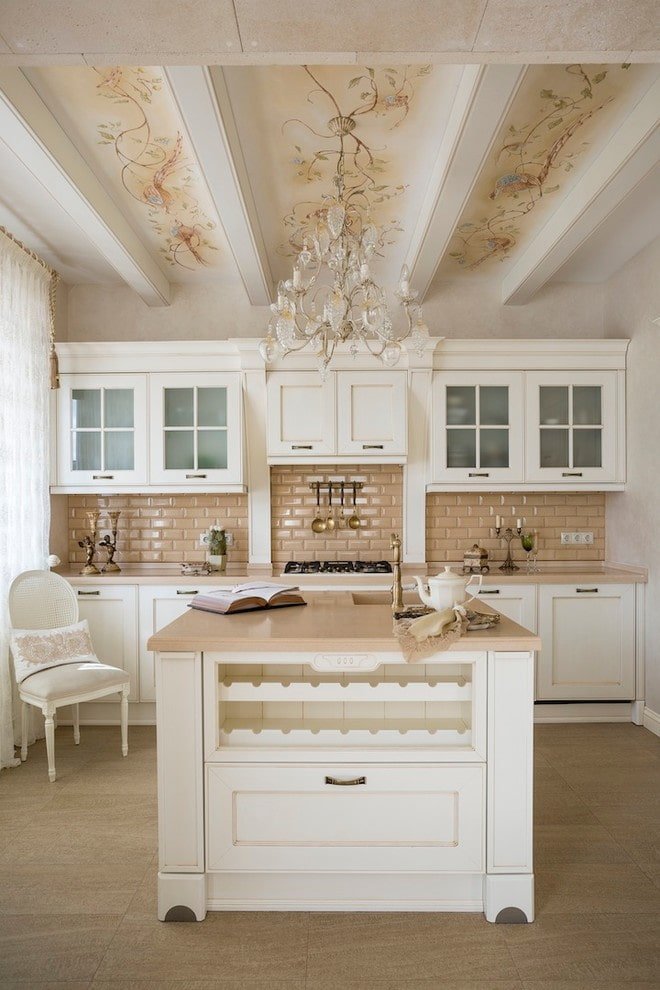 ceiling in the kitchen interior