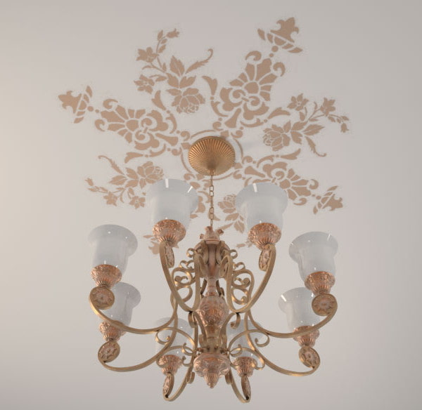 stencil on the ceiling