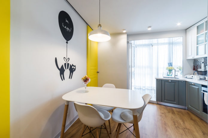 decorative wall sticker in the kitchen