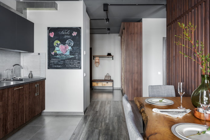 kitchen wall decor in a modern style