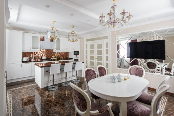 kitchen wall decor in a classic style