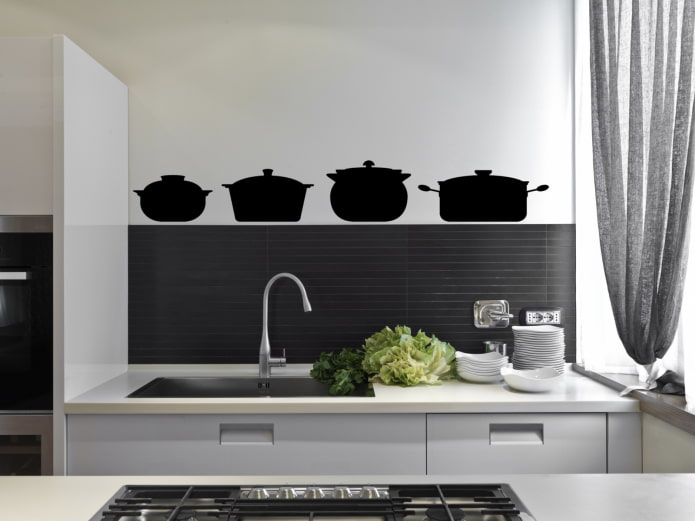 decorative wall sticker in the kitchen