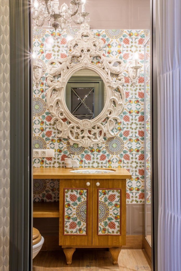 Mirror in a carved frame