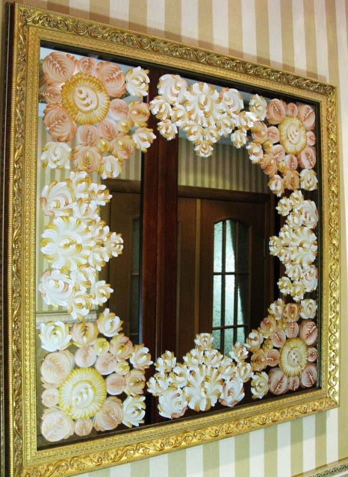 mirror decorated with painting