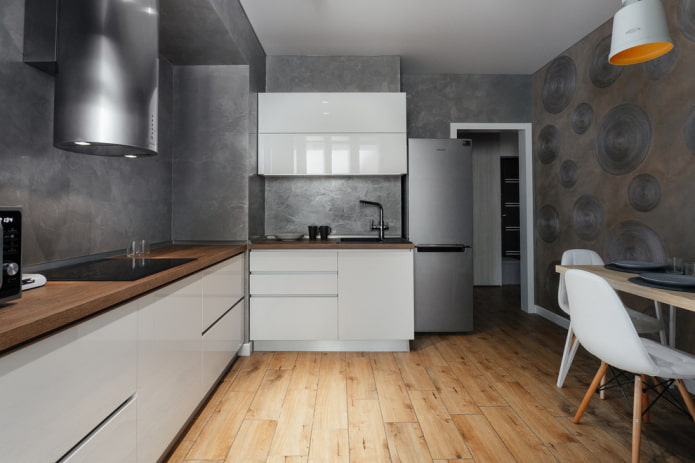 concrete-look walls