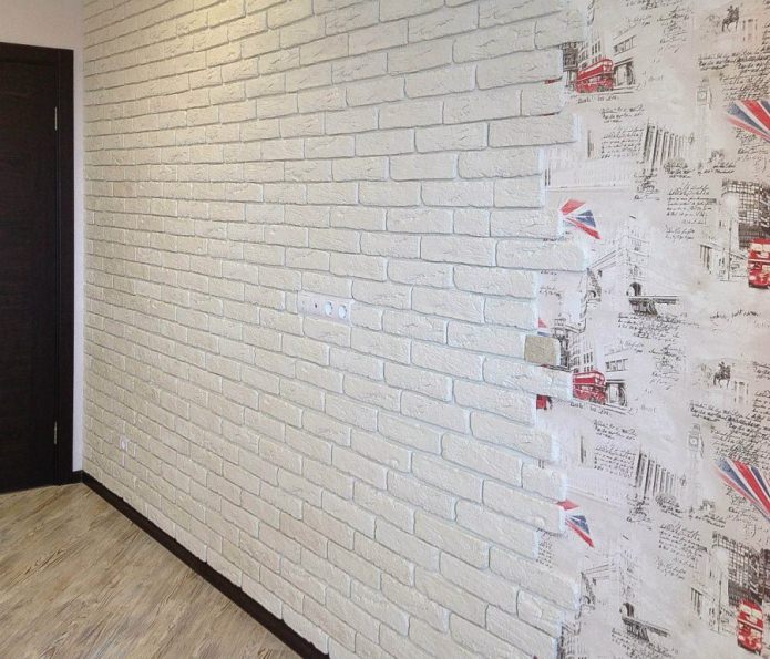 white brick wallpaper