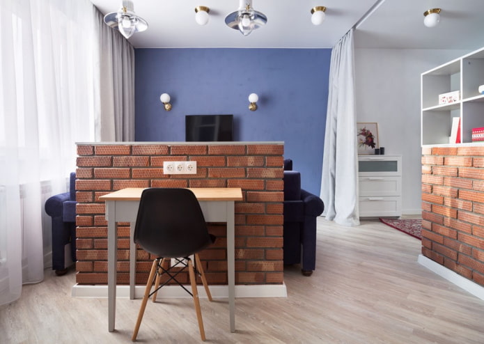 brick partition in the interior