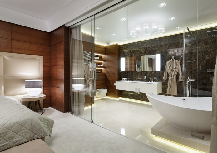 transparent partition in the interior