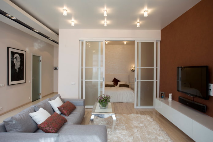 sliding partition in the interior