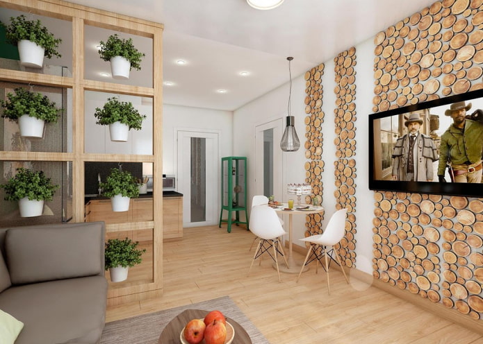 partition in the interior in eco-style