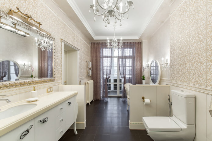 partitions in the interior in a classic style