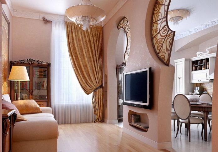curly partition in the interior