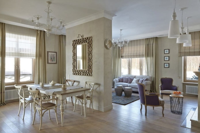 gypsum partition in the interior