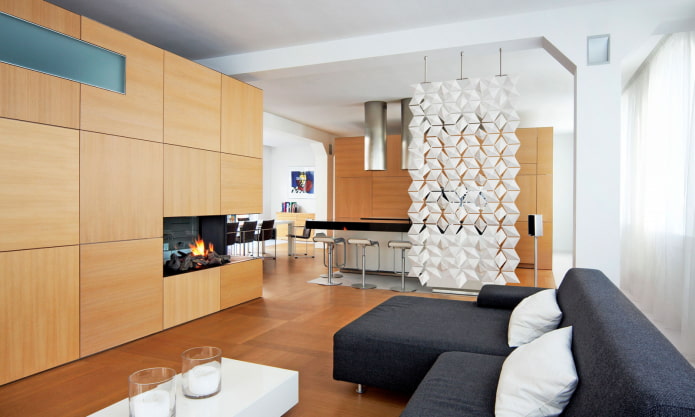 floating partition in the interior