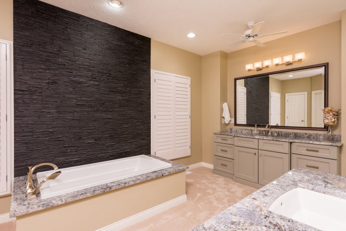 decorative stone finishing with painting
