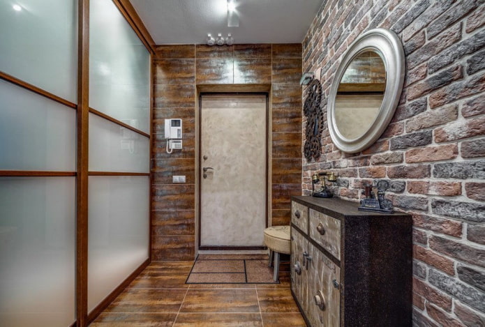decorative stone finishing with tiles