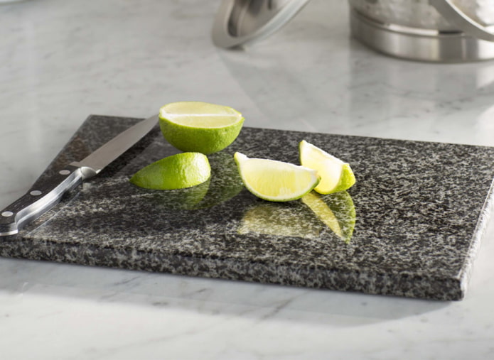 cutting board made of decorative stone