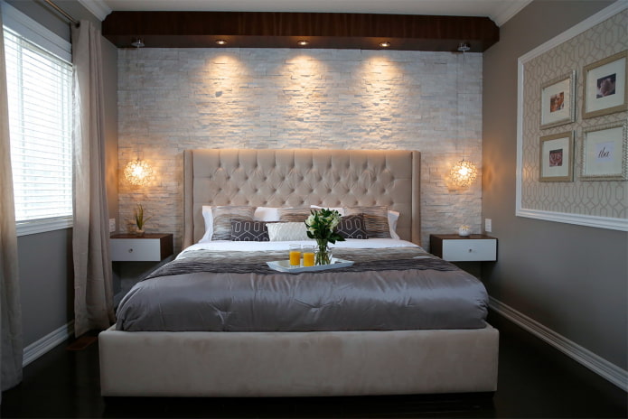 white decorative stone finish