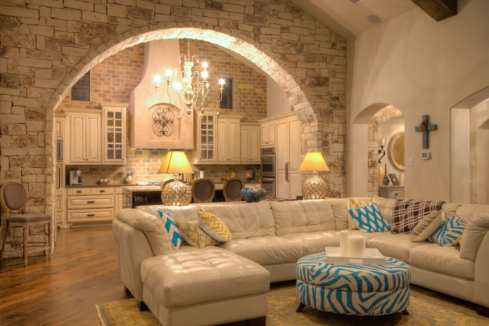 stone-lined arch