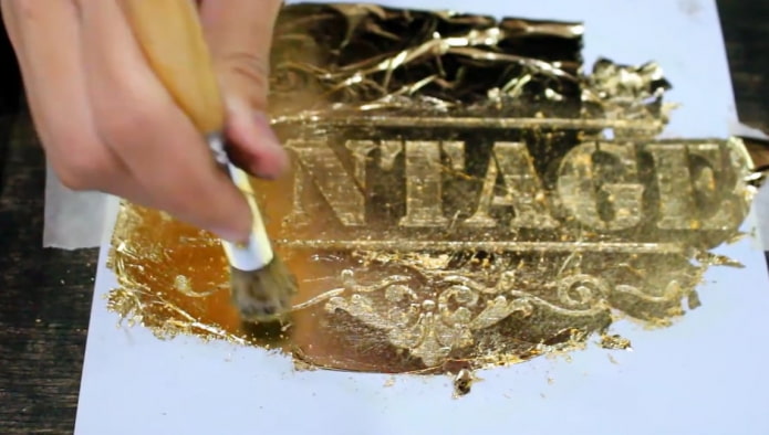 apply gold paint
