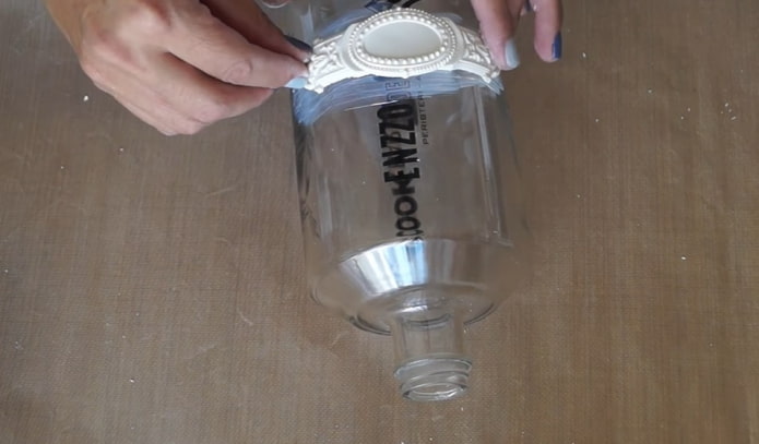 application to the bottle