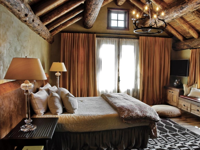 bedroom in English country style