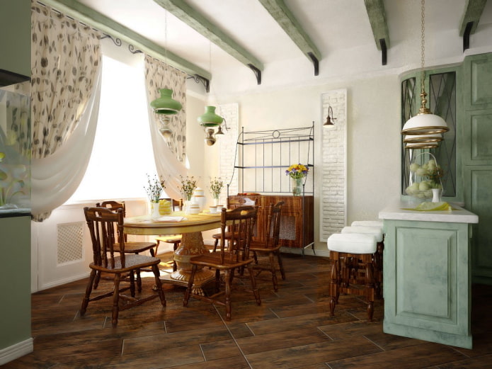 country style house with a dining room