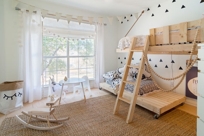 light wood in the nursery